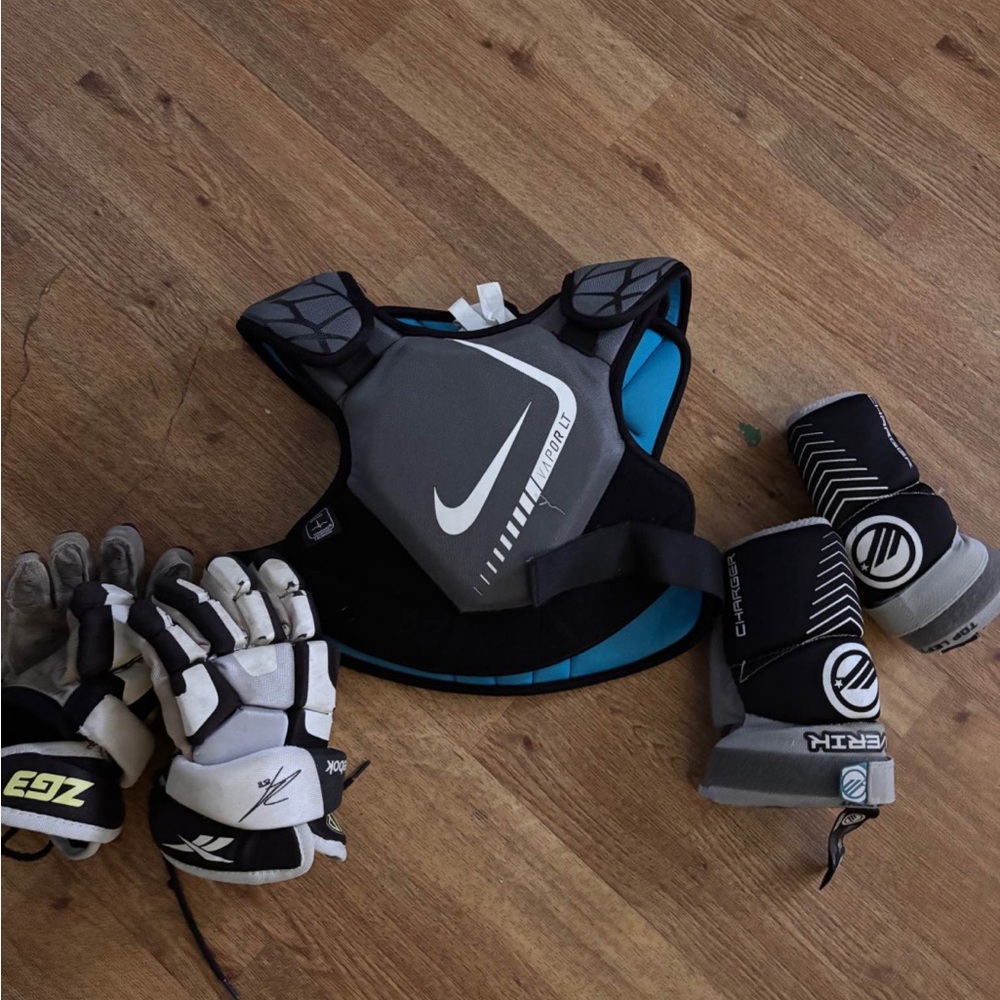 Nike Black and Gray Protective Gear Set